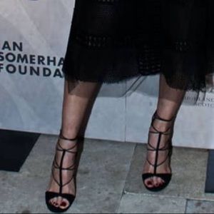 Aquazurra lace up suede sandals